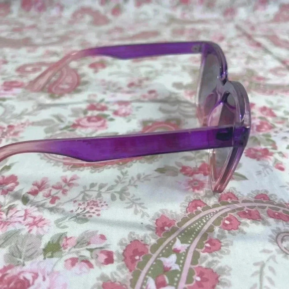 Pink and Purple Ombre Sunglasses Square Rectangular Cateye - Picture 4 of 5